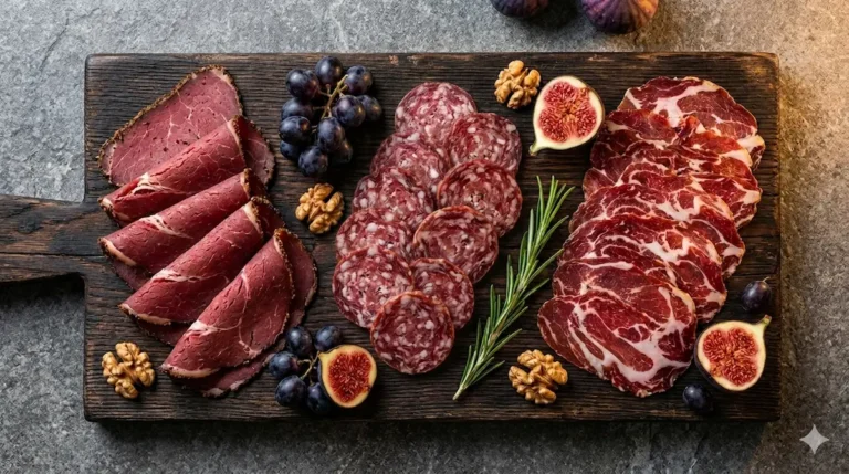 Tábua de frios artesanal com bresaola, salame e copa maturada da B12 Charcutaria